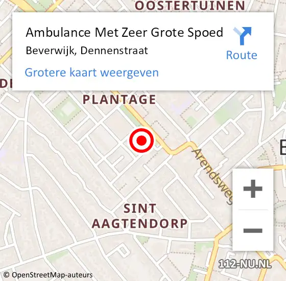 Locatie op kaart van de 112 melding: Ambulance Met Zeer Grote Spoed Naar Beverwijk, Dennenstraat op 26 maart 2024 07:02