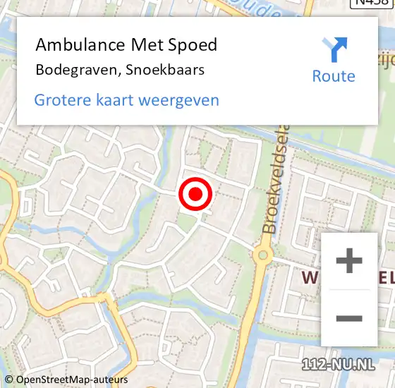 Locatie op kaart van de 112 melding: Ambulance Met Spoed Naar Bodegraven, Snoekbaars op 26 maart 2024 07:28