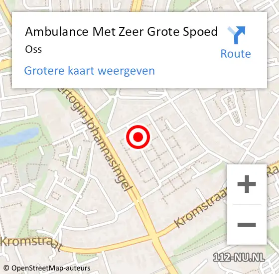 Locatie op kaart van de 112 melding: Ambulance Met Zeer Grote Spoed Naar Oss op 26 maart 2024 11:49