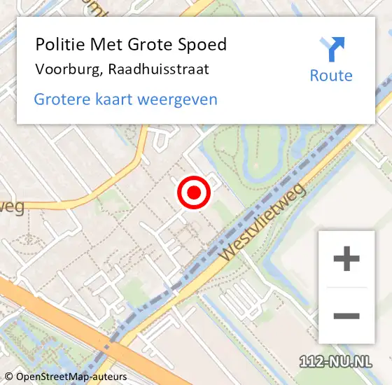Locatie op kaart van de 112 melding: Politie Met Grote Spoed Naar Voorburg, Raadhuisstraat op 26 maart 2024 11:55