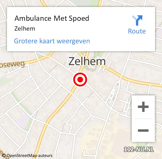 Locatie op kaart van de 112 melding: Ambulance Met Spoed Naar Zelhem op 26 maart 2024 12:06