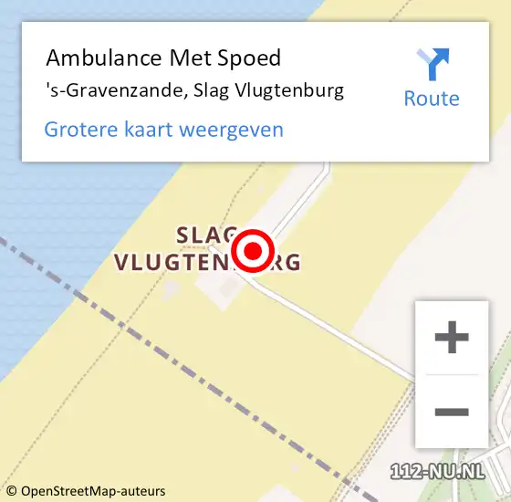 Locatie op kaart van de 112 melding: Ambulance Met Spoed Naar 's-Gravenzande, Slag Vlugtenburg op 26 maart 2024 13:02