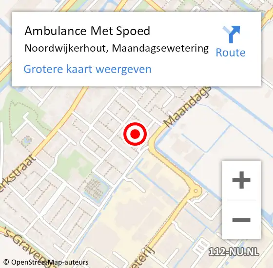 Locatie op kaart van de 112 melding: Ambulance Met Spoed Naar Noordwijkerhout, Maandagsewetering op 26 maart 2024 17:11