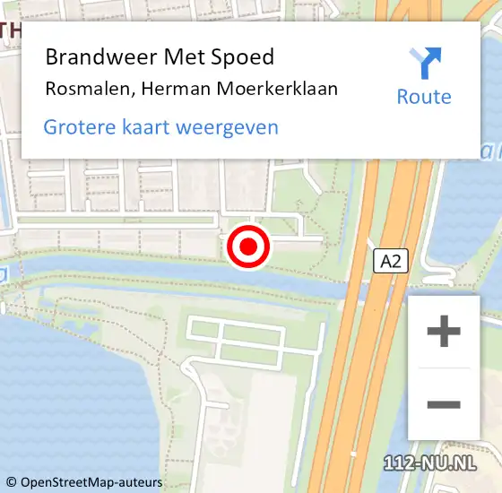 Locatie op kaart van de 112 melding: Brandweer Met Spoed Naar Rosmalen, Herman Moerkerklaan op 26 maart 2024 21:01