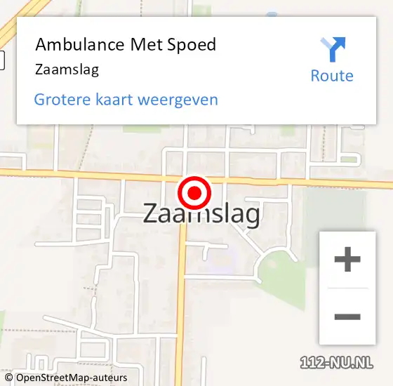 Locatie op kaart van de 112 melding: Ambulance Met Spoed Naar Zaamslag op 27 maart 2024 06:30