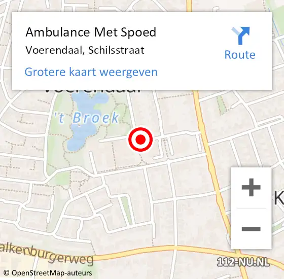 Locatie op kaart van de 112 melding: Ambulance Met Spoed Naar Voerendaal, Schilsstraat op 30 september 2014 12:25