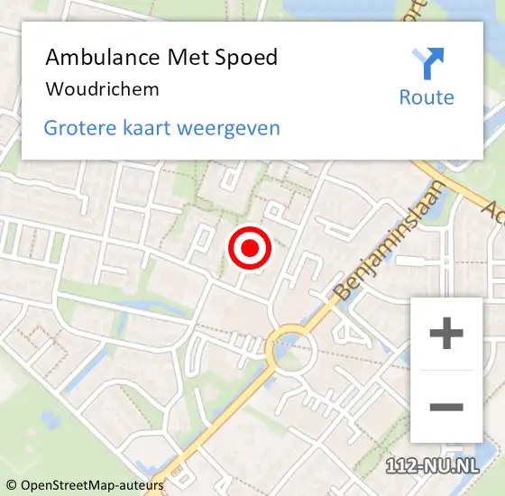 Locatie op kaart van de 112 melding: Ambulance Met Spoed Naar Woudrichem op 27 maart 2024 12:43