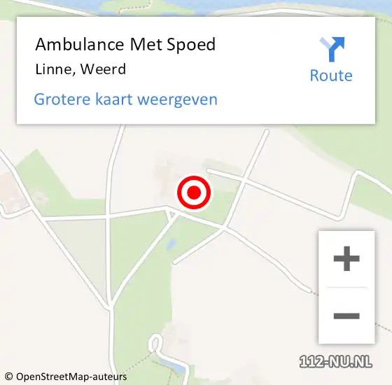 Locatie op kaart van de 112 melding: Ambulance Met Spoed Naar Linne, Weerd op 27 maart 2024 22:02