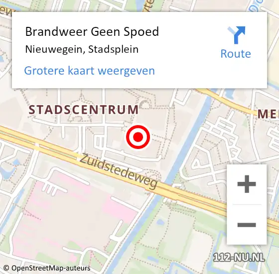 Locatie op kaart van de 112 melding: Brandweer Geen Spoed Naar Nieuwegein, Stadsplein op 27 maart 2024 22:09