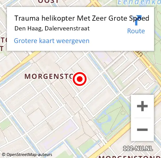 Locatie op kaart van de 112 melding: Trauma helikopter Met Zeer Grote Spoed Naar Den Haag, Dalerveenstraat op 28 maart 2024 00:05