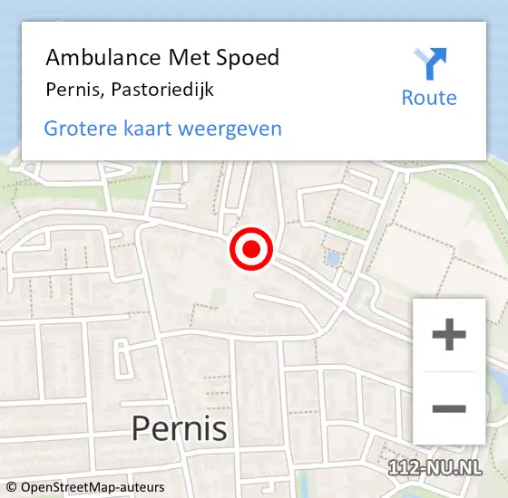 Locatie op kaart van de 112 melding: Ambulance Met Spoed Naar Pernis, Pastoriedijk op 28 maart 2024 02:18