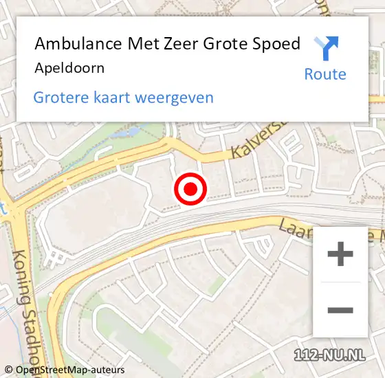 Locatie op kaart van de 112 melding: Ambulance Met Zeer Grote Spoed Naar Apeldoorn op 28 maart 2024 07:29