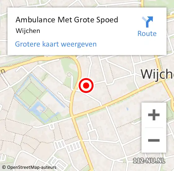Locatie op kaart van de 112 melding: Ambulance Met Grote Spoed Naar Wijchen op 28 maart 2024 09:00