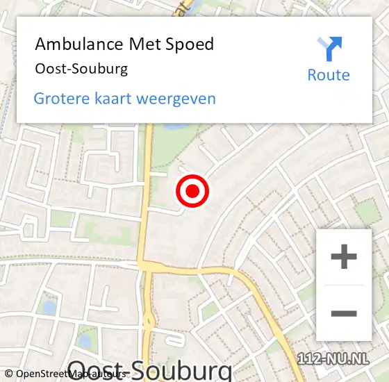 Locatie op kaart van de 112 melding: Ambulance Met Spoed Naar Oost-Souburg op 28 maart 2024 12:05