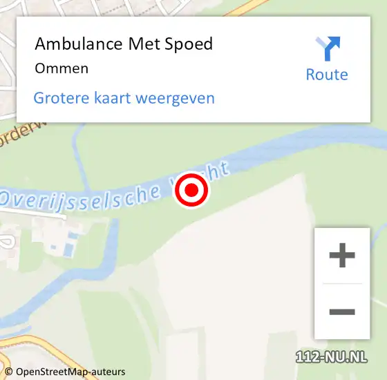 Locatie op kaart van de 112 melding: Ambulance Met Spoed Naar Ommen op 28 maart 2024 13:09