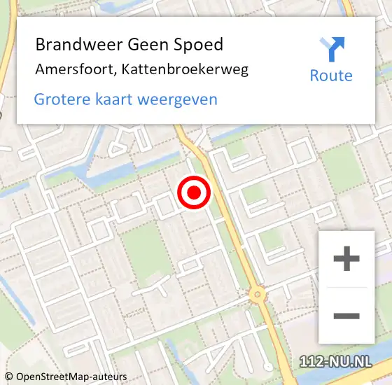 Locatie op kaart van de 112 melding: Brandweer Geen Spoed Naar Amersfoort, Kattenbroekerweg op 28 maart 2024 16:34