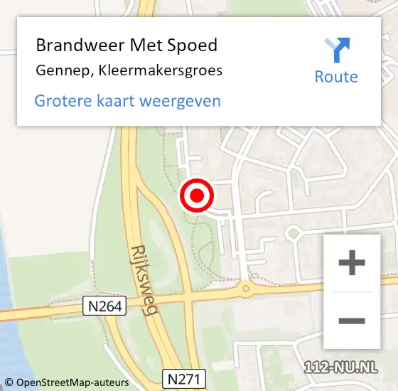 Locatie op kaart van de 112 melding: Brandweer Met Spoed Naar Gennep, Kleermakersgroes op 28 maart 2024 16:41