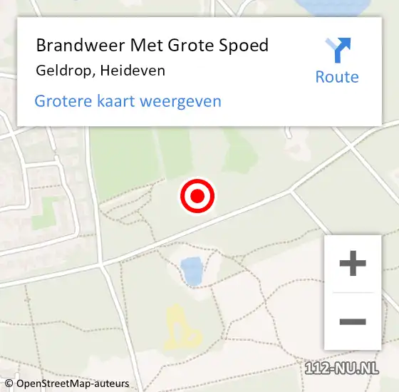 Locatie op kaart van de 112 melding: Brandweer Met Grote Spoed Naar Geldrop, Heideven op 28 maart 2024 17:37