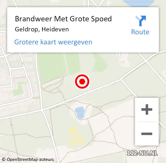 Locatie op kaart van de 112 melding: Brandweer Met Grote Spoed Naar Geldrop, Heideven op 28 maart 2024 18:04