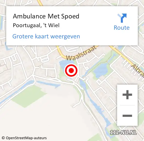 Locatie op kaart van de 112 melding: Ambulance Met Spoed Naar Poortugaal, 't Wiel op 28 maart 2024 19:39