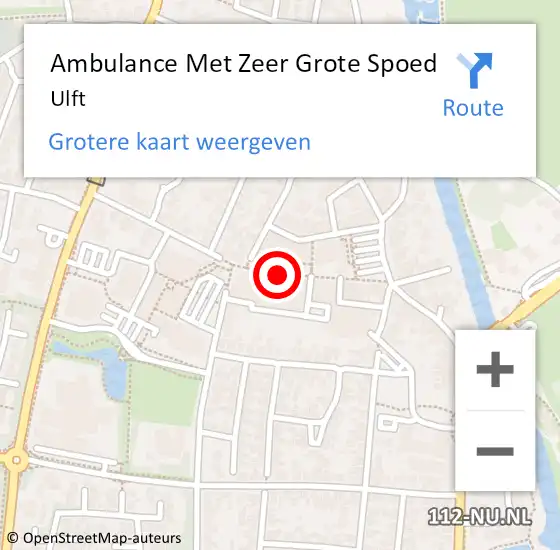 Locatie op kaart van de 112 melding: Ambulance Met Zeer Grote Spoed Naar Ulft op 28 maart 2024 19:40