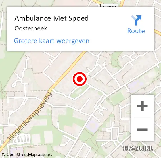 Locatie op kaart van de 112 melding: Ambulance Met Spoed Naar Renkum op 28 maart 2024 23:32
