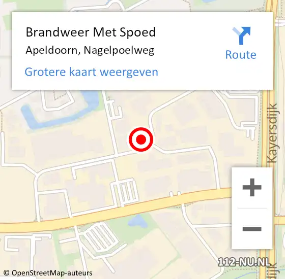 Locatie op kaart van de 112 melding: Brandweer Met Spoed Naar Apeldoorn, Nagelpoelweg op 29 maart 2024 06:34