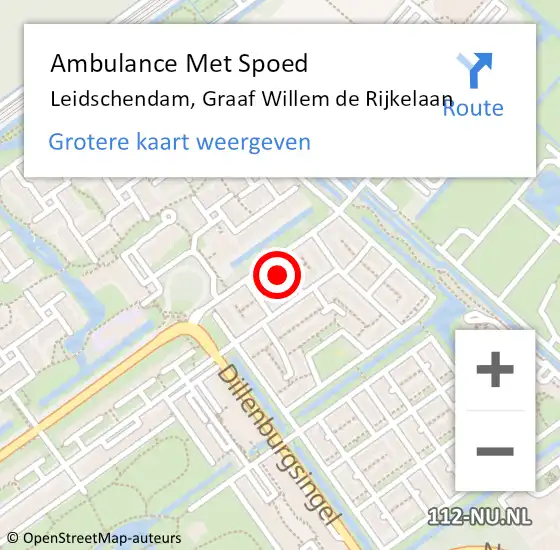 Locatie op kaart van de 112 melding: Ambulance Met Spoed Naar Leidschendam, Graaf Willem de Rijkelaan op 29 maart 2024 11:11