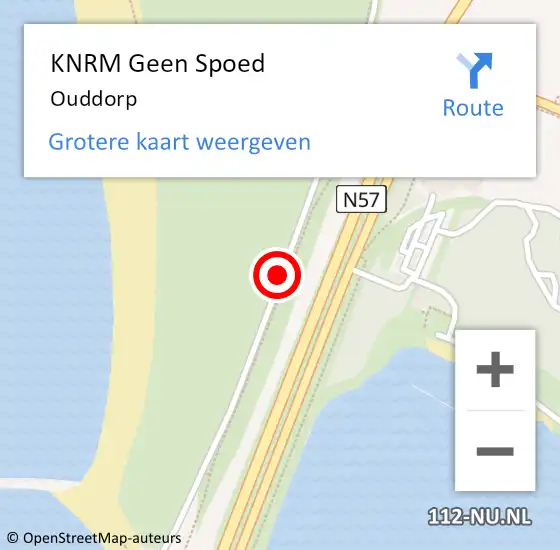 Locatie op kaart van de 112 melding: KNRM Geen Spoed Naar Ouddorp op 29 maart 2024 11:26