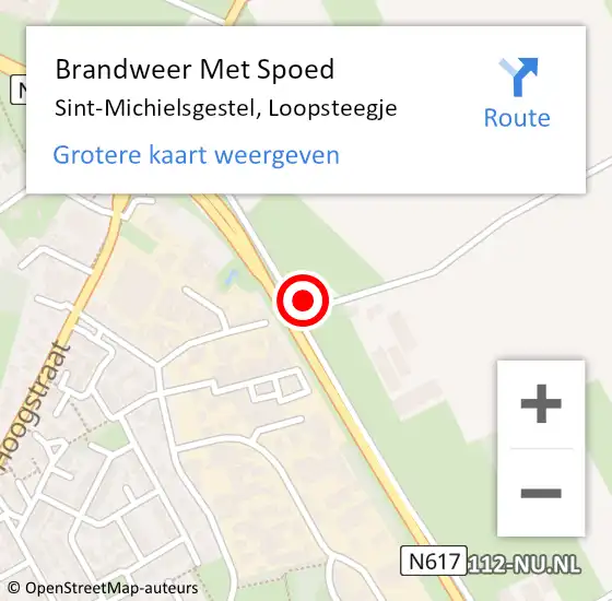Locatie op kaart van de 112 melding: Brandweer Met Spoed Naar Sint-Michielsgestel, Loopsteegje op 29 maart 2024 14:39