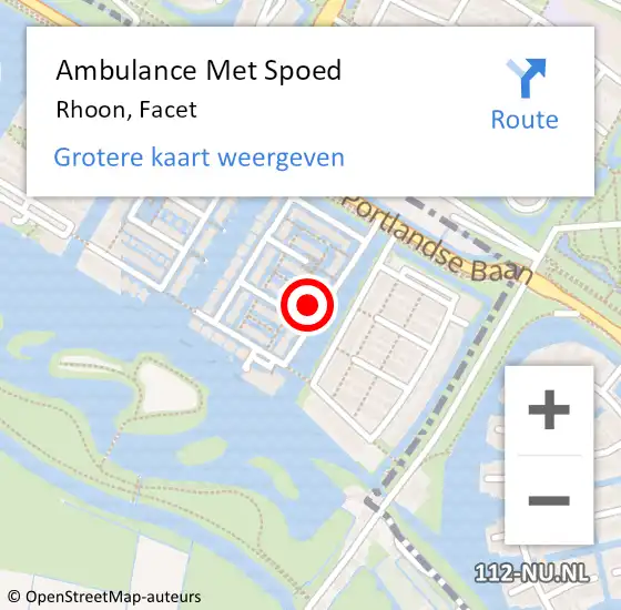 Locatie op kaart van de 112 melding: Ambulance Met Spoed Naar Rhoon, Facet op 29 maart 2024 15:26