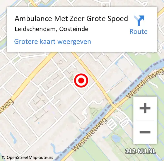 Locatie op kaart van de 112 melding: Ambulance Met Zeer Grote Spoed Naar Leidschendam, Oosteinde op 29 maart 2024 18:38