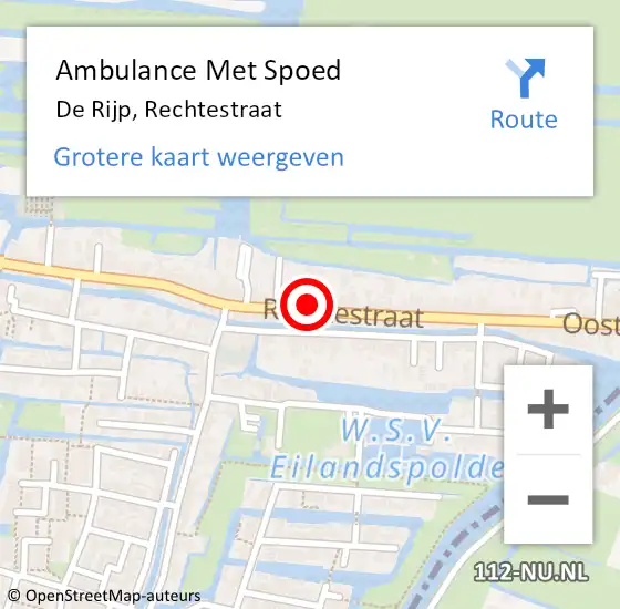 Locatie op kaart van de 112 melding: Ambulance Met Spoed Naar De Rijp, Rechtestraat op 29 maart 2024 20:08
