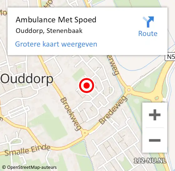 Locatie op kaart van de 112 melding: Ambulance Met Spoed Naar Ouddorp, Stenenbaak op 30 maart 2024 02:04