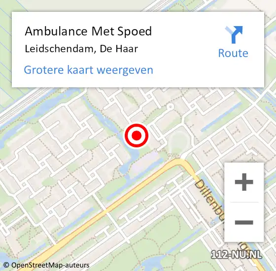 Locatie op kaart van de 112 melding: Ambulance Met Spoed Naar Leidschendam, De Haar op 30 maart 2024 02:37