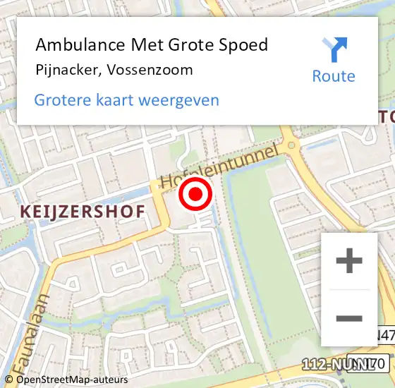 Locatie op kaart van de 112 melding: Ambulance Met Grote Spoed Naar Pijnacker, Vossenzoom op 30 maart 2024 03:43