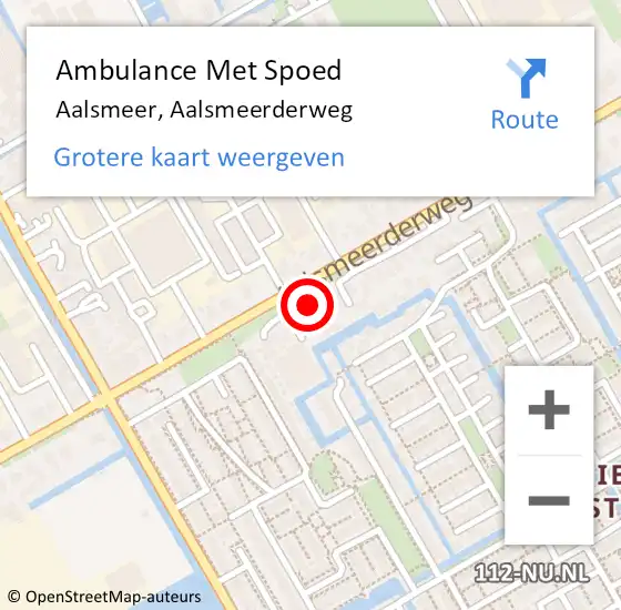 Locatie op kaart van de 112 melding: Ambulance Met Spoed Naar Aalsmeer, Aalsmeerderweg op 30 maart 2024 10:58
