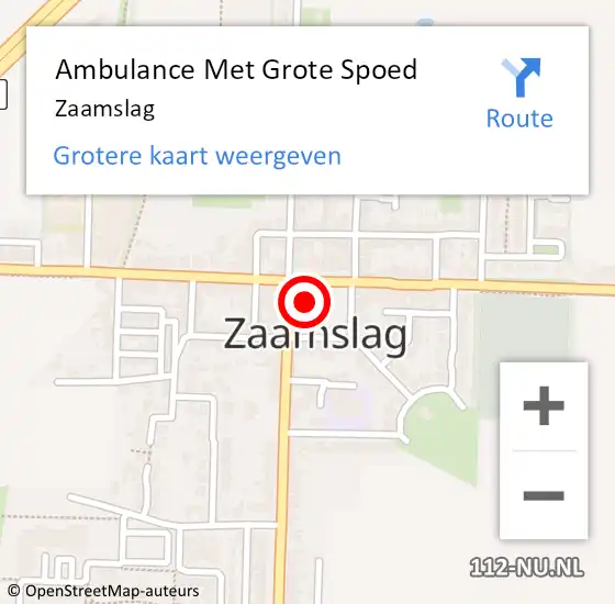 Locatie op kaart van de 112 melding: Ambulance Met Grote Spoed Naar Zaamslag op 30 maart 2024 11:04