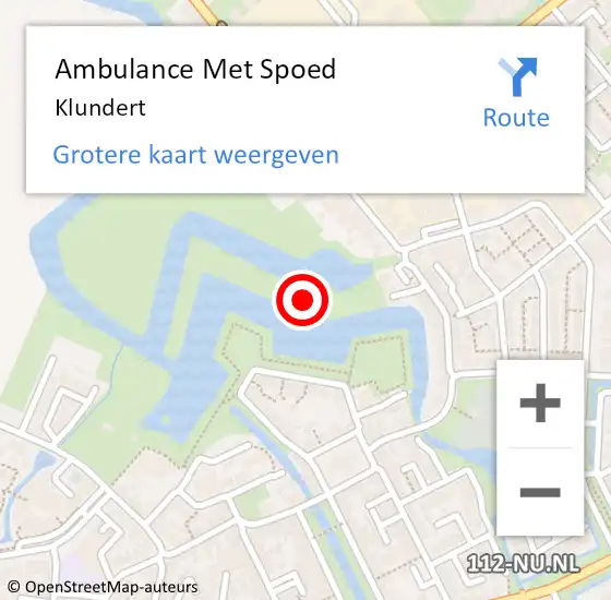 Locatie op kaart van de 112 melding: Ambulance Met Spoed Naar Klundert op 30 maart 2024 14:49