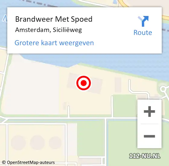 Locatie op kaart van de 112 melding: Brandweer Met Spoed Naar Amsterdam, Siciliëweg op 30 maart 2024 16:01