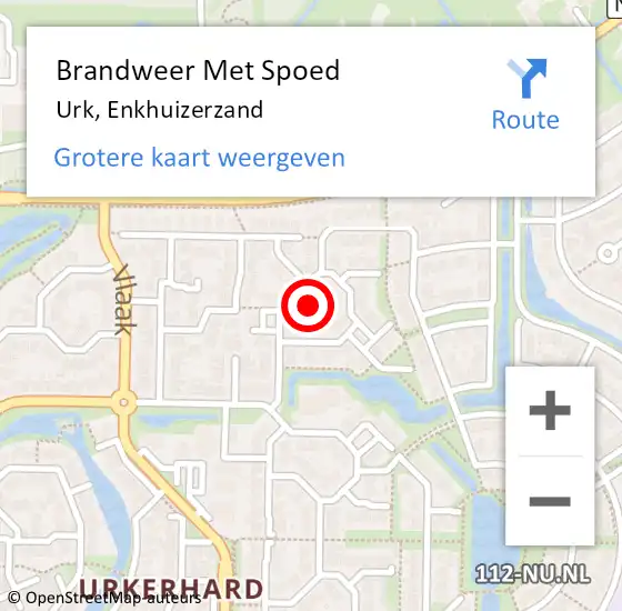 Locatie op kaart van de 112 melding: Brandweer Met Spoed Naar Urk, Enkhuizerzand op 30 maart 2024 16:54