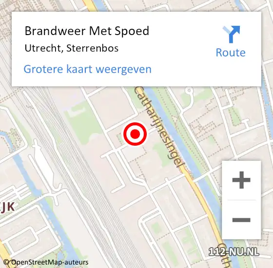 Locatie op kaart van de 112 melding: Brandweer Met Spoed Naar Utrecht, Sterrenbos op 30 maart 2024 20:42