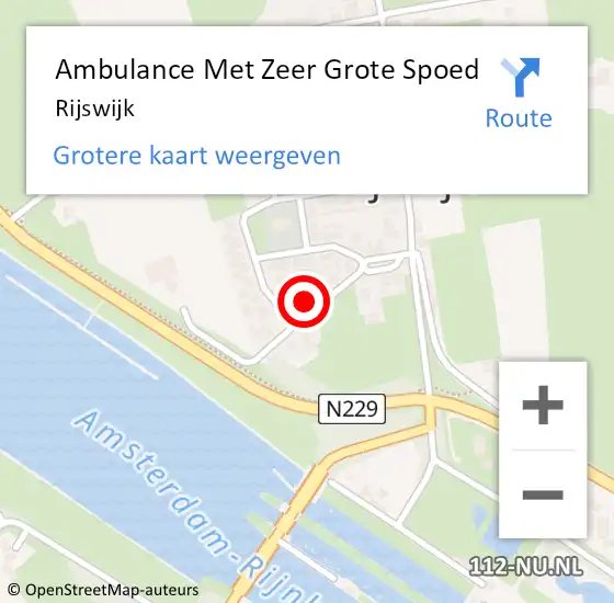 Locatie op kaart van de 112 melding: Ambulance Met Zeer Grote Spoed Naar Rijswijk op 30 maart 2024 21:59