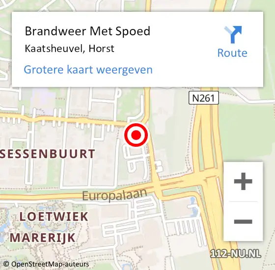 Locatie op kaart van de 112 melding: Brandweer Met Spoed Naar Kaatsheuvel, Horst op 30 maart 2024 22:22