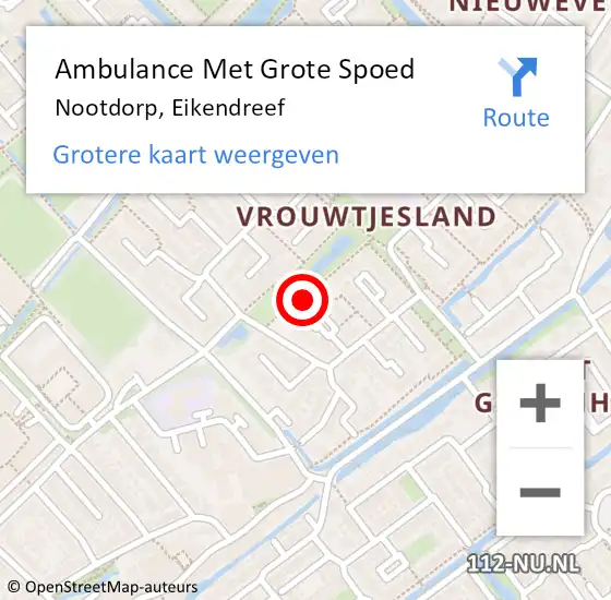 Locatie op kaart van de 112 melding: Ambulance Met Grote Spoed Naar Nootdorp, Eikendreef op 31 maart 2024 11:17