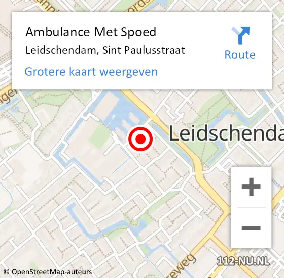 Locatie op kaart van de 112 melding: Ambulance Met Spoed Naar Leidschendam, Sint Paulusstraat op 31 maart 2024 12:05