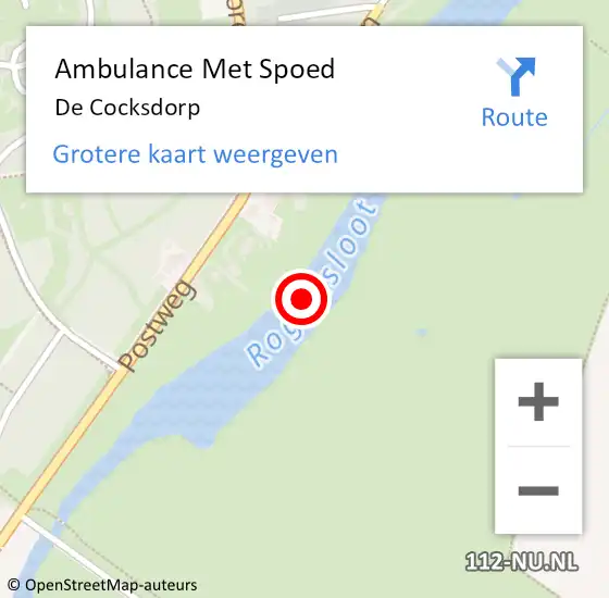 Locatie op kaart van de 112 melding: Ambulance Met Spoed Naar De Cocksdorp op 31 maart 2024 12:45