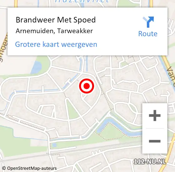 Locatie op kaart van de 112 melding: Brandweer Met Spoed Naar Arnemuiden, Tarweakker op 31 maart 2024 15:51