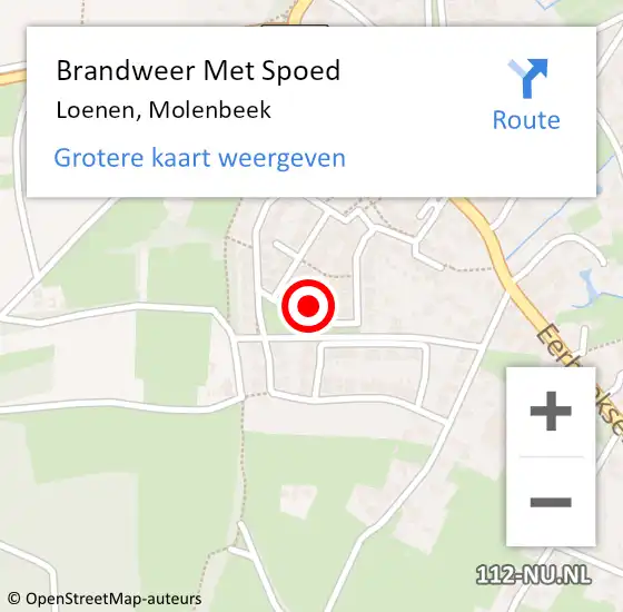 Locatie op kaart van de 112 melding: Brandweer Met Spoed Naar Loenen, Molenbeek op 31 maart 2024 16:25