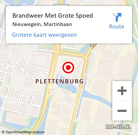 Locatie op kaart van de 112 melding: Brandweer Met Grote Spoed Naar Nieuwegein, Martinbaan op 31 maart 2024 19:05